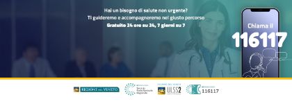 116117 - Nuovo numero del servizio di continuità assistenziale (ex Guardia Medica) e dei servizi territoriali