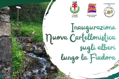Inaugurazione nuova cartellonistica lungo la Fiadora